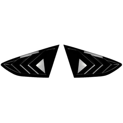 Garniture de store triangulaire pour vitre arrière de voiture, noir brillant (1/5)
