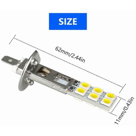 Kit de 20 ampoules LED blanches extra-blanches 80 W pour phares, feux de brouillard et feux de route (argenté) (1/5)