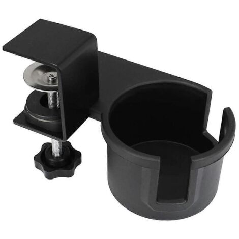 Porte-gobelet de bureau, support de bureau, fixation pour gobelet noir (1/5)