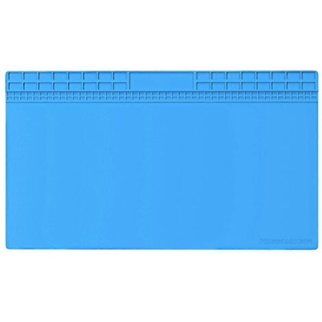 Tapis de réparation isolant en silicone pur extra large (700 x 400 mm), bleu (1/5)