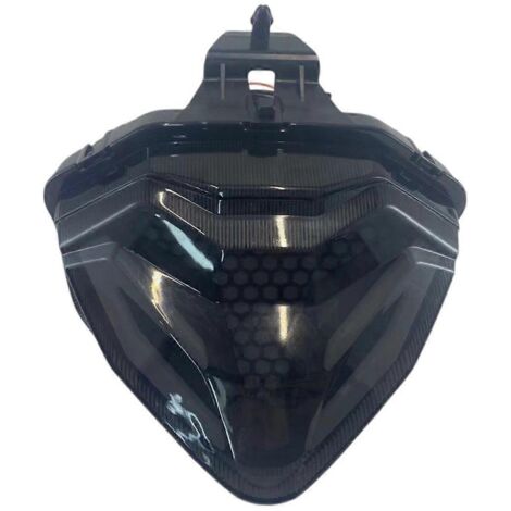 Feu arrière de moto à LED fumées, feu stop noir (1/5)