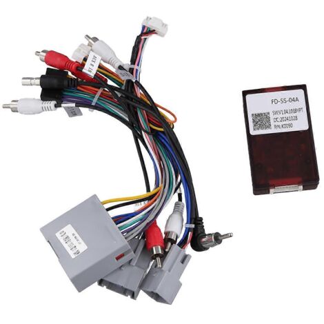 Adaptateur de faisceau de câblage 16 broches, décodeur Canbus, câble d'alimentation pour autoradio Android (voir illustration) (1/5)