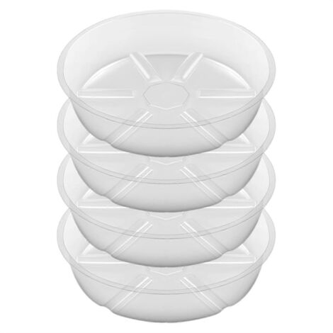 Soucoupe transparente pour plantes de 25 cm (10 pouces), soucoupe en plastique plus épaisse, comme illustré (1/5)