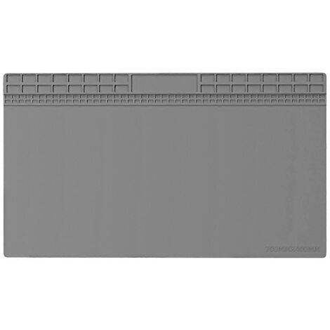 Tapis de réparation isolant en silicone pur extra large (700 x 400 mm), gris (1/5)