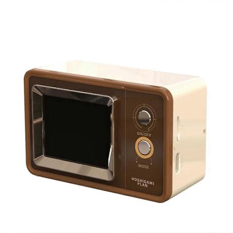 Enceinte Bluetooth rétro, système audio vintage, marron (1/5)