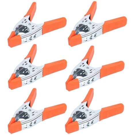Pinces à ressort robustes en métal, ouverture des mâchoires de 6,35 cm (2,5 pouces), orange (1/5)
