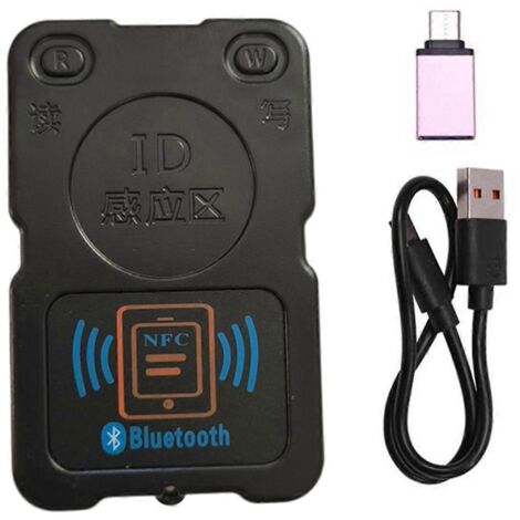 Lecteur de clés de cryptage de cartes à puce RFID Bluetooth NFC-PM8 Noir (1/5)