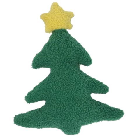 Coussin sapin de Noël doux et moelleux, décoration de Noël, vert (1/5)