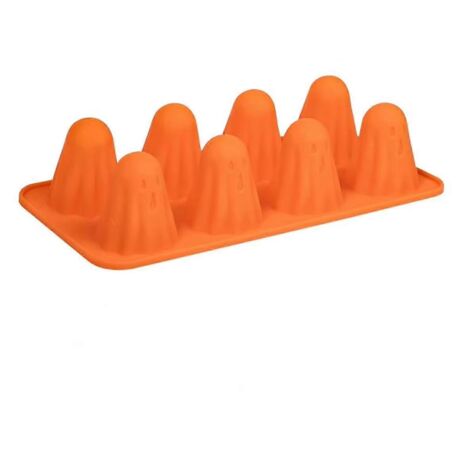 Moule en silicone fantôme 3D pour desserts au chocolat et pâtisseries, orange (1/5)