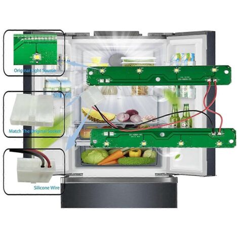 Lot de 2 panneaux lumineux LED pour réfrigérateur (vert) (1/5)