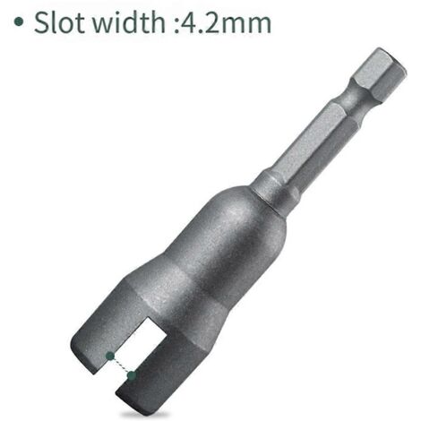 Clé à douille ouverte fendue 4,2 mm, douille papillon 65 mm, douille pour écrou 4,2 mm (1/5)