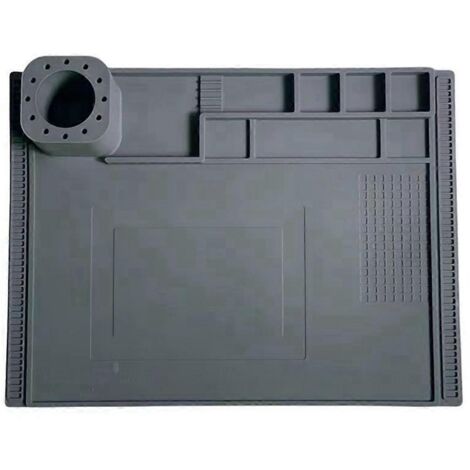 Tapis de réparation isolant thermique pour station de soudage, gris (1/5)