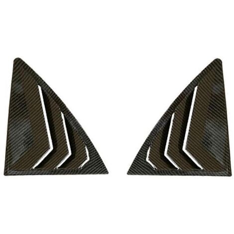 Garniture de volet latéral de persienne arrière de voiture en fibre de carbone (1/5)