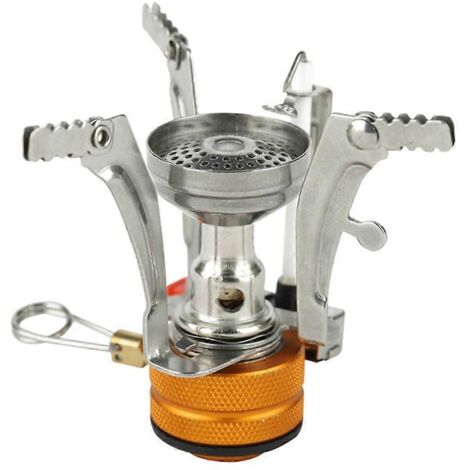 Réchaud de camping portable miniature, idéal pour la randonnée en plein air (voir photo). (1/5)
