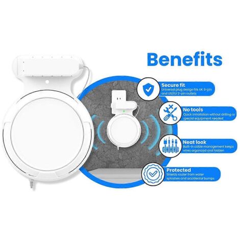 Support mural pour routeur Deco BE23/BE25/BE3600/BE5000 Wifi 7 Blanc (1/5)