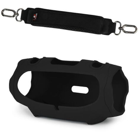 Étui de protection en silicone pour enceinte portable noire (1/5)