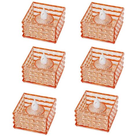 Lot de 6 bougies LED chauffe-plat électriques sans flamme, comme illustré (1/5)