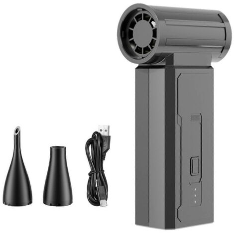 Ventilateur turbo à jet, souffleur d'air portable sans fil, nettoyeur de clavier d'ordinateur noir (1/5)