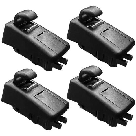 Lot de 4 fixations à crochet pour pare-soleil intérieur de voiture 95B857561 pour noir (1/5)