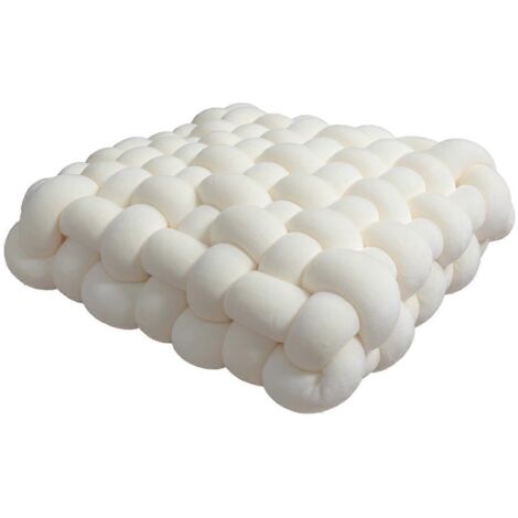 Coussin tissé carré, coussin moelleux pour dossier, coussin de canapé (comme illustré) (1/5)