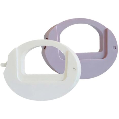 Lot de 2 pinces à pain et snacks, pinces de fermeture alimentaire sûres, blanc et rose. (1/5)
