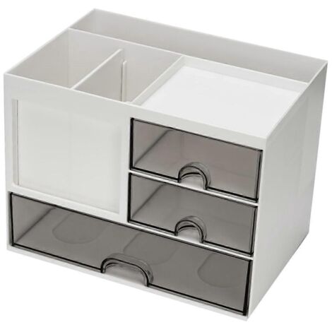 Organiseur de bureau à 3 tiroirs, porte-crayons multifonctionnel (voir photo) (1/5)