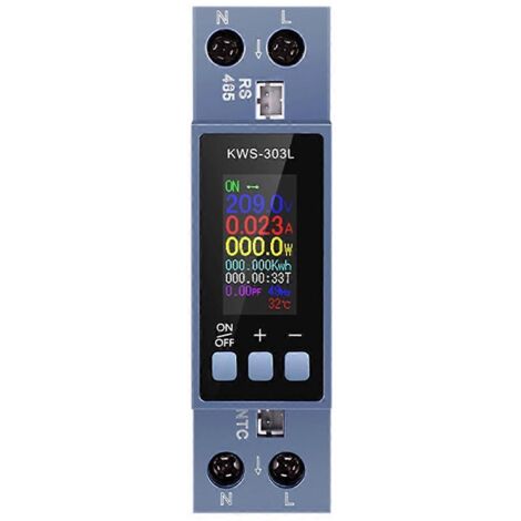 Compteur d'énergie numérique à LED, montage sur rail DIN, voltmètre, ampèremètre, wattmètre (voir illustration) (1/5)