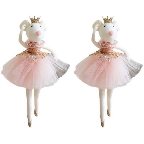 Poupée Souris Ballet Décorations de Noël Figurines Mignonnes de Noël Type B (1/5)