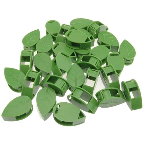 Supports muraux pour plantes grimpantes, supports en forme de feuille, pinces pour vigne, vert (1/5)