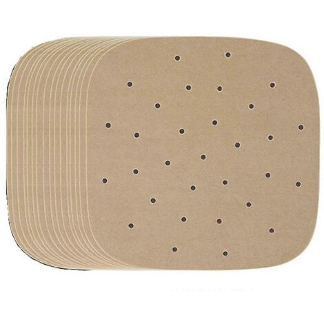 Papier pour friteuse à air chaud, tapis de cuisson jetables à vapeur, papier de cuisson couleur bois (1/5)