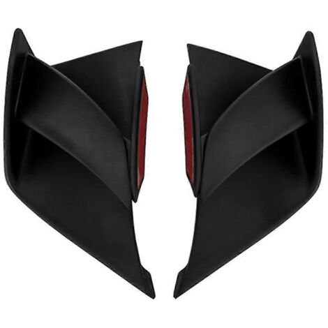 Carénage aérodynamique fixe pour moto, aileron avant, noir mat (1/5)