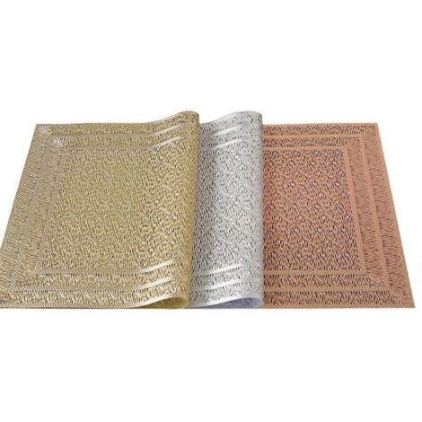 Lot de 6 sets de table rectangulaires tissés, 45,7 x 30,5 cm, rose (1/5)