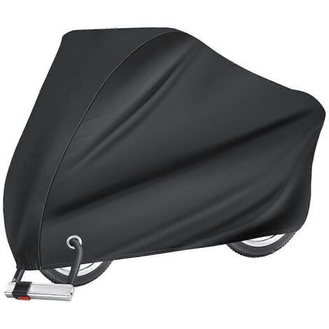 Housse de vélo extérieure imperméable, protection contre la pluie, le soleil, les UV et la poussière, noire (1/5)