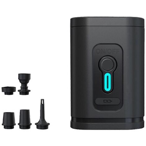 Pompe à air électrique avec éclairage, compresseur d'air sans fil, chargement USB, noir (1/5)