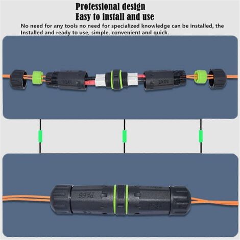 Coupleur de fibre optique double cœur SC étanche IP68, extension de fibre optique, noir (1/5)