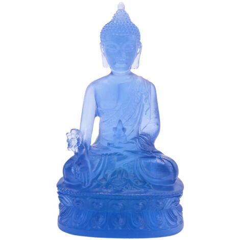 Statue de Bouddha de la médecine tibétaine, objet de collection pour la méditation - Bleue (1/5)