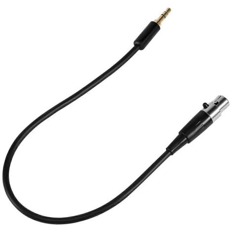 Adaptateur jack 3,5 mm vers XLR femelle 3 broches pour amplificateur de casque PC BM800, noir. (1/5)