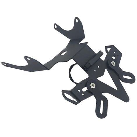 Support de plaque d'immatriculation arrière LED pour moto, noir (1/5)