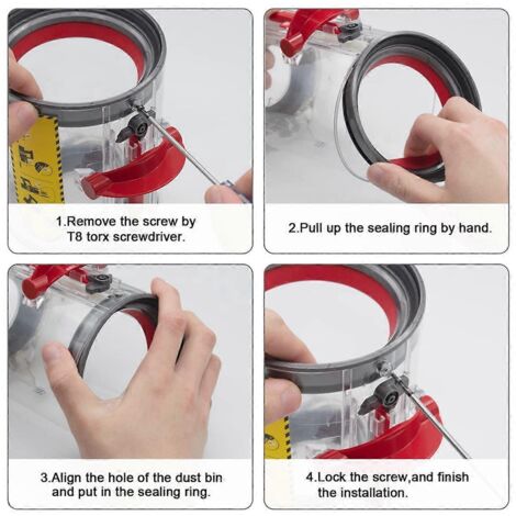 Joint d'étanchéité fixe supérieur du bac à poussière pour aspirateur V11 SV14 (voir illustration) (1/5)