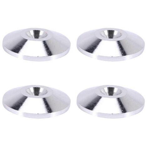 Lot de 4 pointes de découplage en cuivre pur pour haut-parleurs (argent) (1/5)