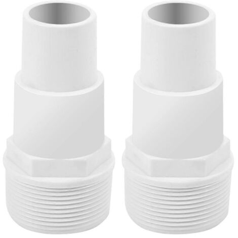 Adaptateur pour tuyau de piscine (lot de 2), raccord de 1,25 po à 1,5 po, blanc (1/5)