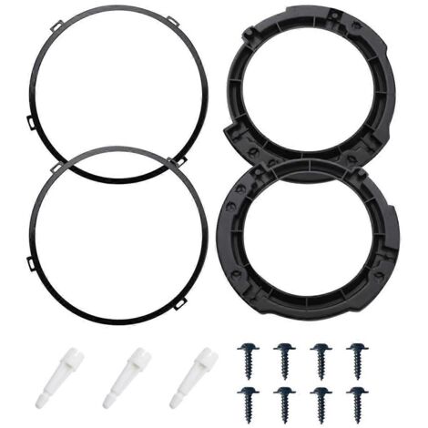 Ensemble de bagues de fixation pour phare rond de 7 pouces, noir (1/5)