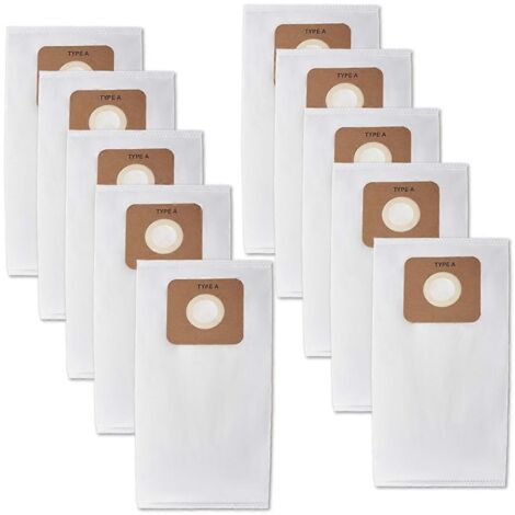 Lot de 10 sacs de rechange blancs pour aspirateur HEPA de type A (1/5)
