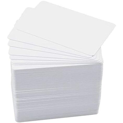 Lot de 100 cartes PVC vierges de qualité supérieure, CR80 30 mil, qualité graphique conforme à l'image (1/5)