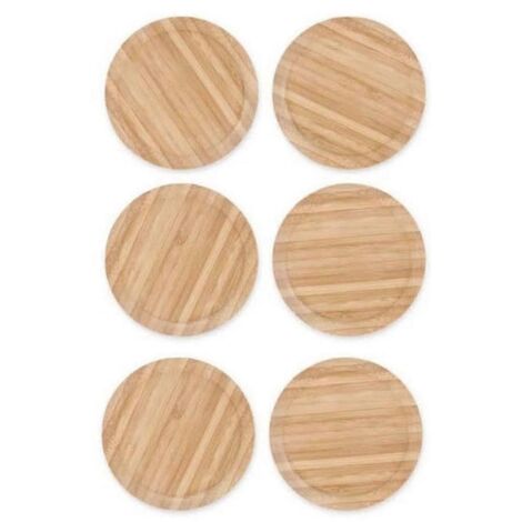 Lot de 6 couvercles en bois pour verres à vin, anti-insectes (voir photo). (1/5)