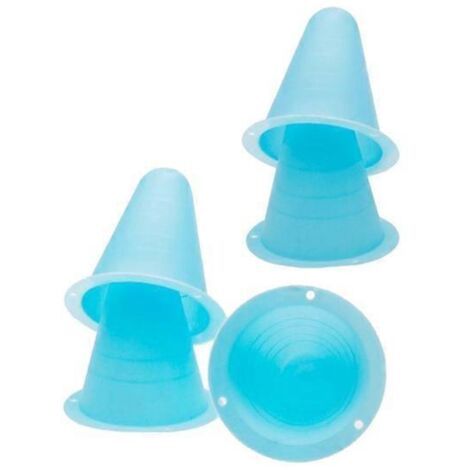 Lot de 5 cônes de slalom en PVC de couleurs vives pour le patinage de slalom - Bleu (1/2)