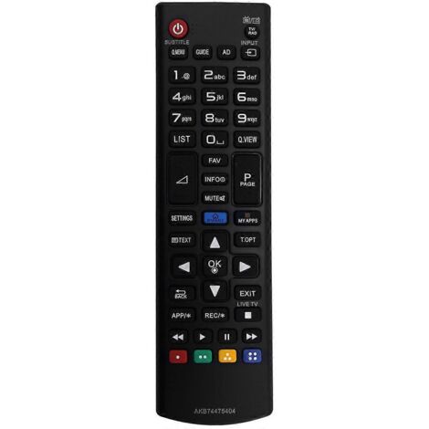 Télécommande de remplacement AKB74475404 pour téléviseur 28LF491U, 32LF580V et 42LF580V (noire) (1/5)