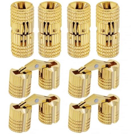 Lot de 8 charnières invisibles en laiton de 10 mm, pour la fabrication artisanale de boîtes à bijoux (voir photo). (1/5)