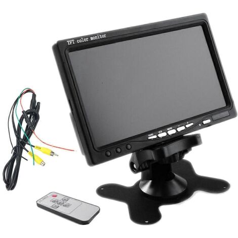 Écran couleur HD TFT LCD 7 pouces avec image de recul pour voiture et camion (noir) (1/5)