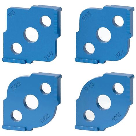 Gabarits de fraisage pour rayon de courbure, lot de 4, gabarits de fraisage d'angle bleus (1/5)